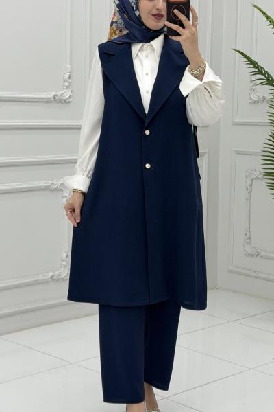 Sofia Yelek Takım Lacivert