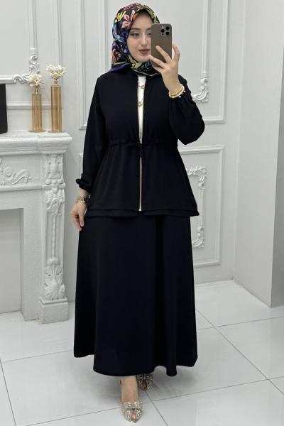 Yağmur Etek Takım Siyah