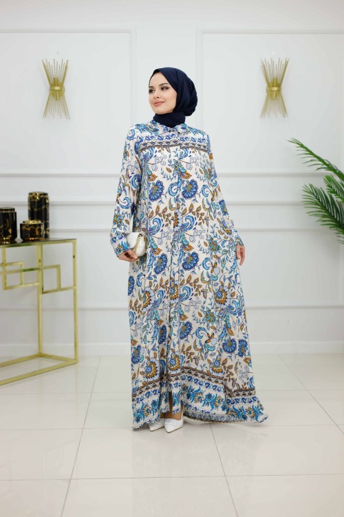 ALAÇATI ELBİSE FERACE-MAVİ