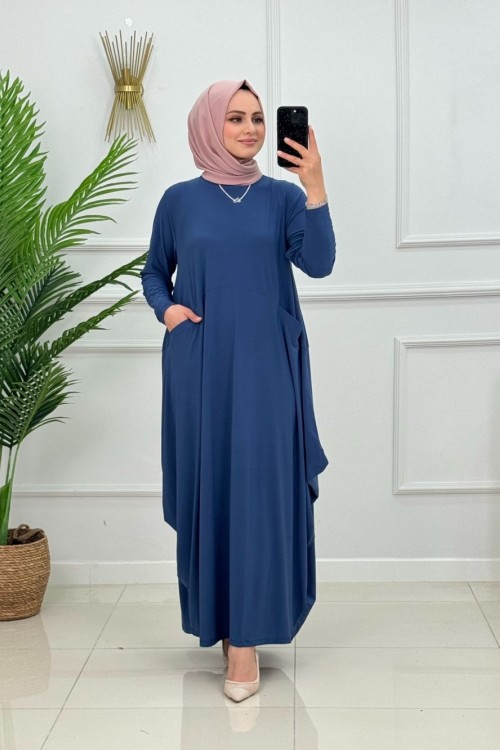 Bodrum Elbise Indıgo Mavisi