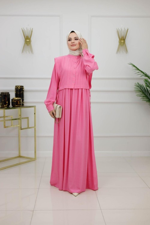 DİCLE ELBİSE - PEMBE