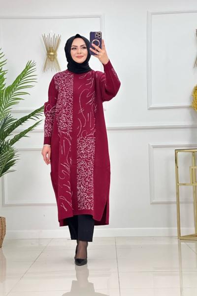 DİDEM TRİKO TUNİK-BORDO