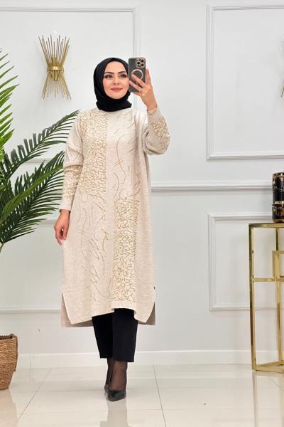 DİDEM TRİKO TUNİK-BEJ