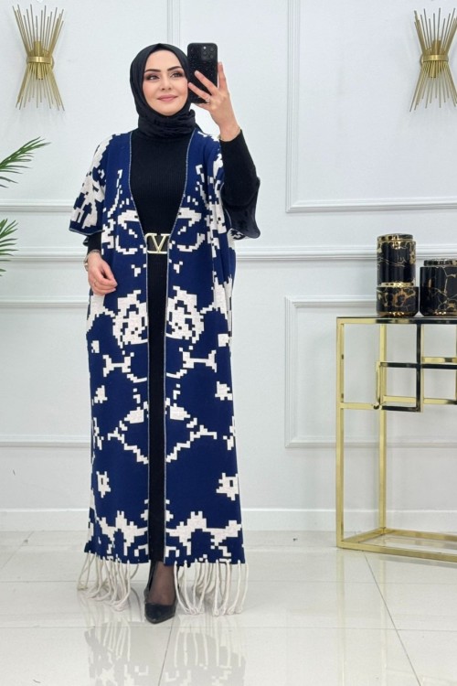 GÖNÜL KİMONO-LACİVERT