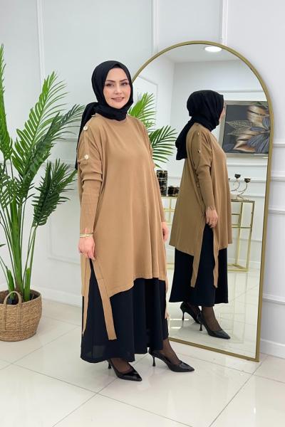 LUMİA MERSERİZE TUNİK - CAMEL