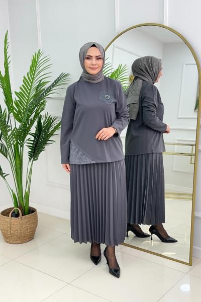 MİNEL ETEKLİ TAKIM - ANTRASİT