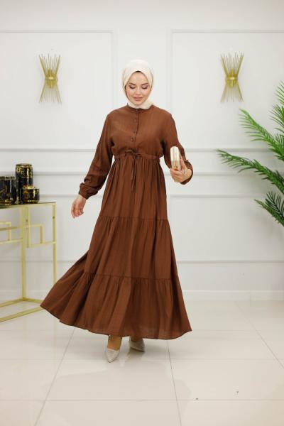NEFİSE ELBİSE-KAHVERENGİ
