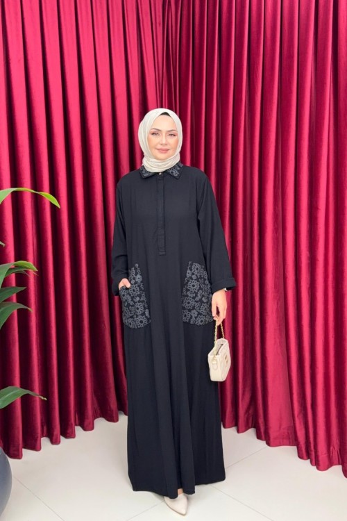 SUNNY ELBİSE - SİYAH