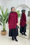 YAĞMUR TRİKO TUNİK - BORDO