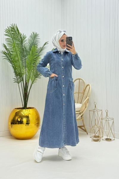 Açelya Kot Kap Mavi  Mavi