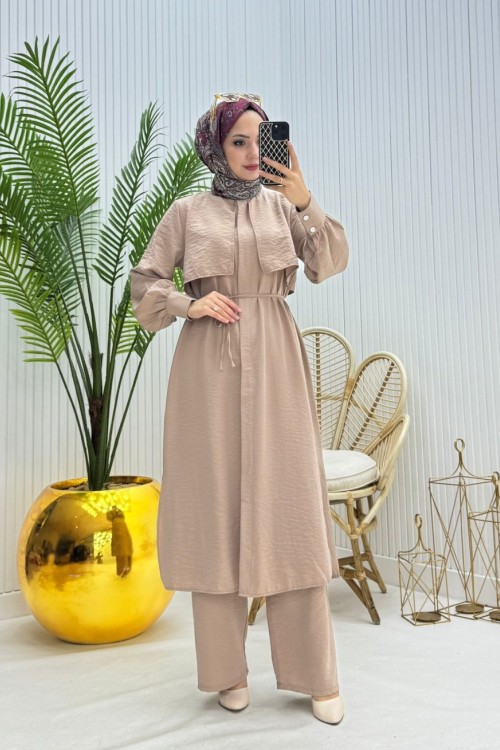 Aqua Tesettür  Takım Taş Taş