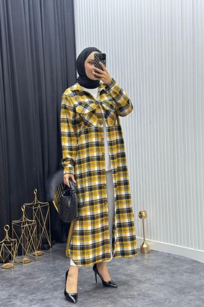 Aslı Oduncu Gömlek Sarı Sarı