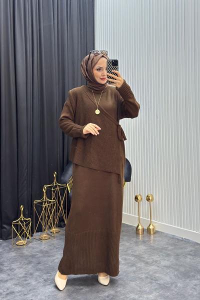 Başak Elbise Kahverengi  Kahverengi