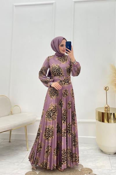 Beril Tesettür Elbise Gül  Gül