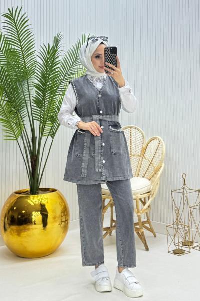 Best Tesettür Takım  Gri Gri