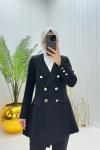 Blazer Ceket Takım Siyah Siyah