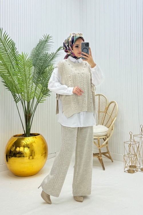 Cemre Tesettür Takım Taş Taş