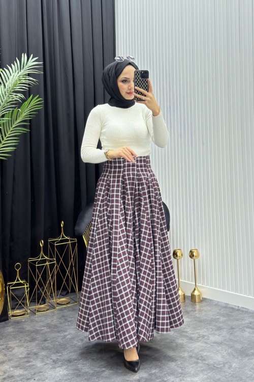 Çalıkuşu Etek Bordo Bordo