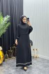 Canan Pelerin Elbise Siyah Siyah