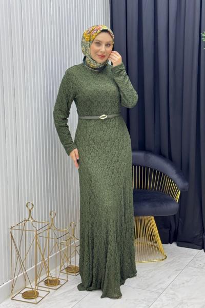 Dantel Elbise Haki Haki