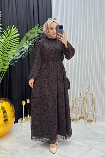 DİYAR ELBİSE KAHVERENGİ Kahverengi