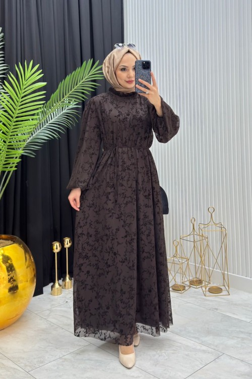 DİYAR ELBİSE KAHVERENGİ Kahverengi