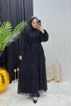 Diyar Elbise Siyah Siyah