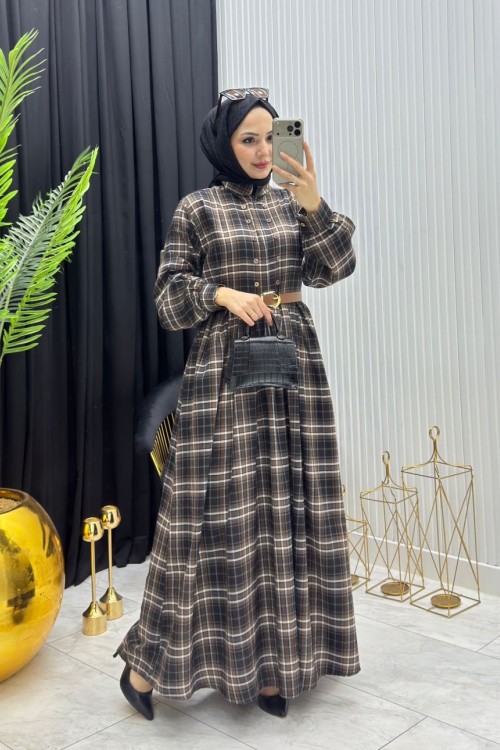 Dünya Elbise Kahverengi  Kahverengi