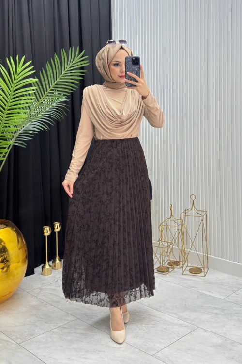 ELİF ETEK KAHVERENGİ Kahverengi