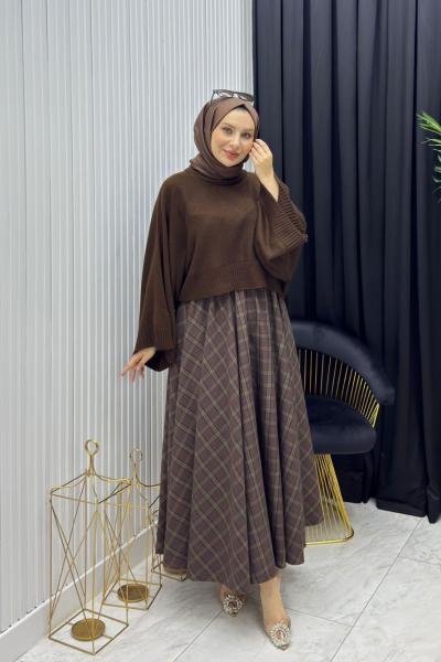 Esra Etek Koyu Kahverengi  Koyu Kahverengi