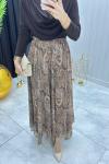 Etnik Desen Etek Kahverengi  Kahverengi