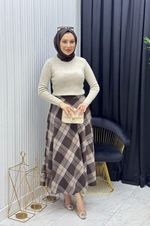 Eylül Etek Kahverengi  Kahverengi