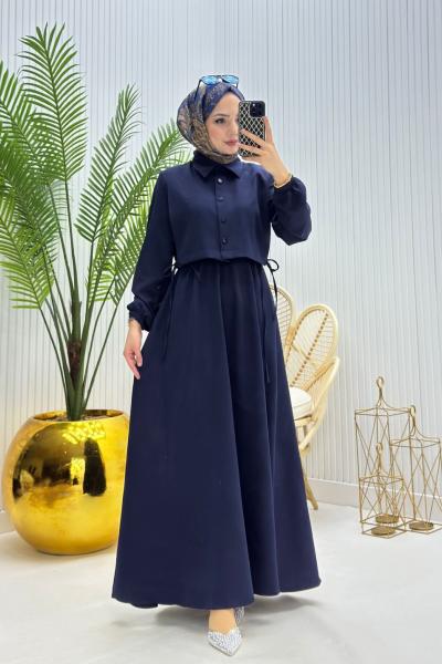 Eylül Tesettür Takım Lacivert  Lacivert