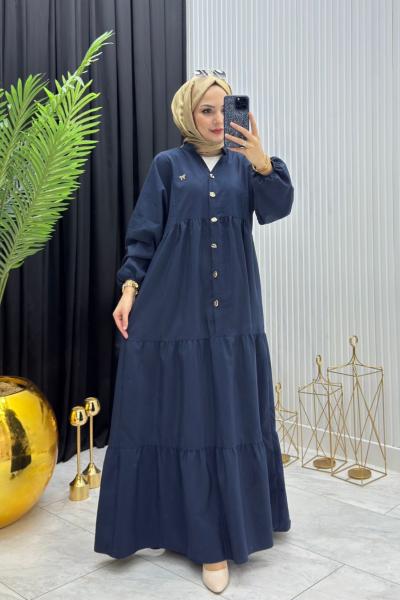 Fiyonk Elbise Elbise Lacivert Lacivert