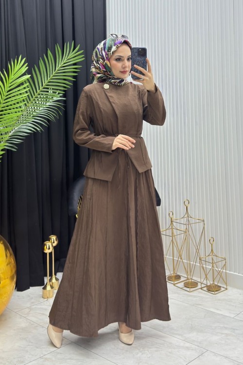 Gelincik Elbise Kahverengi  Kahverengi