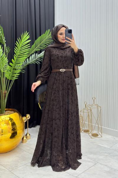 Gonca Dantel Elblse Kahverengi  Kahverengi