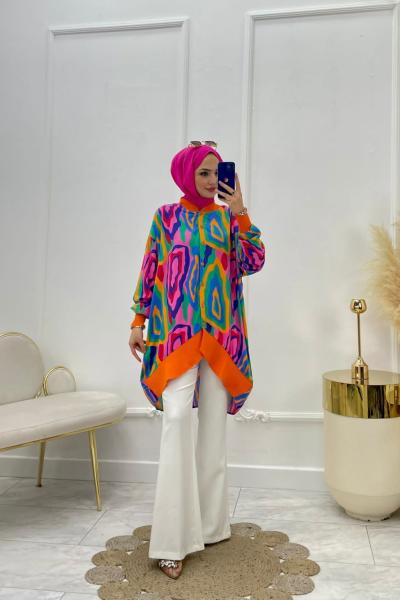 Güneş Tesettür Tunik Pembe  Pembe