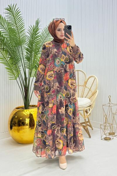 Harmony Tesettür Elbise Tarçın Tarçın