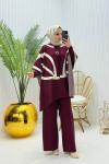 İkon Tesettür Takım Bordo Bordo