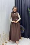 İsabel Elbise Kahverengi  Kahverengi