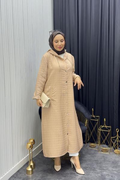 Kapitone Tesettür Vizon Vizon