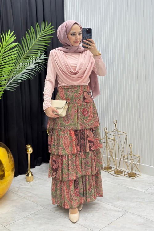 Kat Kat Etnik Takım Pembe Pembe