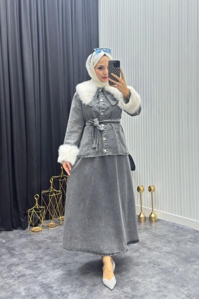 Kokla Takım Gri Gri