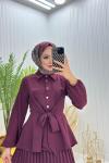Lal Tesettür Takım Bordo Bordo