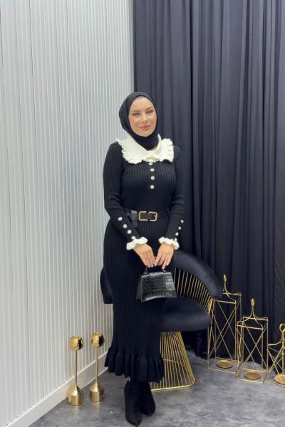 Lux Elbise  Siyah Siyah