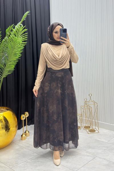 Manolya Takım Kahverengi  Kahverengi