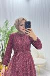 Mert Tesettür Elbise Gül Gül