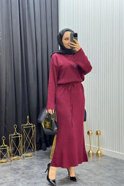 Meyra Elbise Bordo Bordo