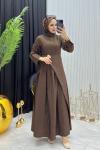 Nalya Elbise Kahverengi  Kahverengi