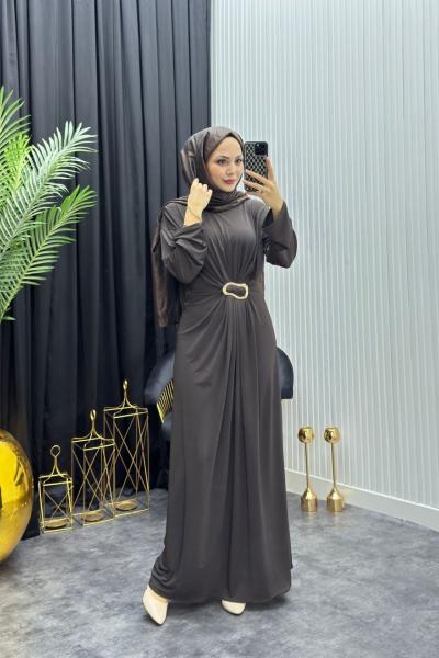 Oliva Elbise Kahverengi Kahverengi